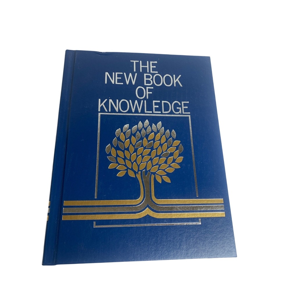 The New Book‎ of Knowledge Volume 1 A Encyclopedia Blue Gold Silver Hardcover